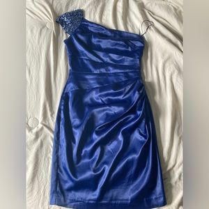 Royal blue formal dress and size Small.